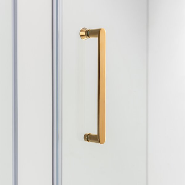 BPS-koupelny Pětiúhelníkový sprchový kout HYD-PK91B 90x90 zlatá/transparent - bez vaničky