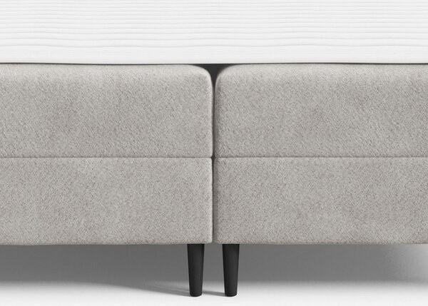 Kontinentální manželská postel 180x200 NEWSOMS 1 - šedá + topper ZDARMA