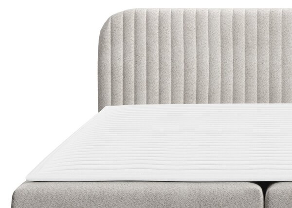 Kontinentální manželská postel 180x200 NEWSOMS 1 - šedá + topper ZDARMA