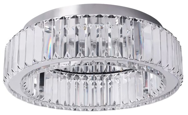 Toolight Toolight, křišťálové stropní svítidlo 50cm, 30W, 4000K, 1401lm, APP1744-C, chromová, OSW-09308