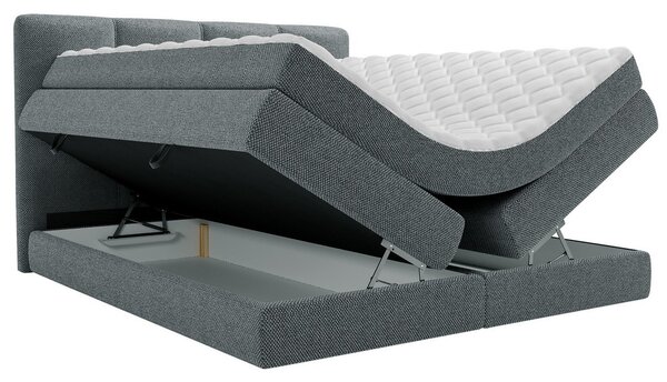 Boxspringová manželská postel 160x200 PULASKI - béžová
