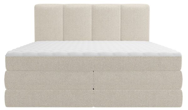 Boxspringová manželská postel 160x200 PULASKI - béžová