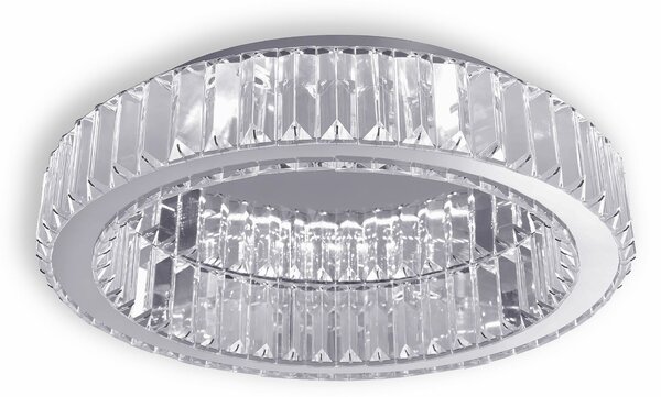 Toolight Toolight, křišťálové stropní svítidlo 50cm, 30W, 4000K, 1401lm, APP1744-C, chromová, OSW-09308
