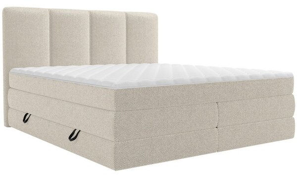 Boxspringová manželská postel 160x200 PULASKI - béžová