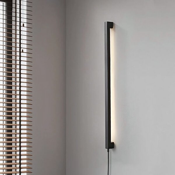 Toolight Toolight, LED nástěnné svítidlo 80cm, 12W, 3000K, LHJ063-W, černá matná, OSW-60032
