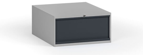 Závěsná zásuvka na nářadí k pracovním stolům, 1 zásuvka, 510 x 592 x 255 mm, grafit