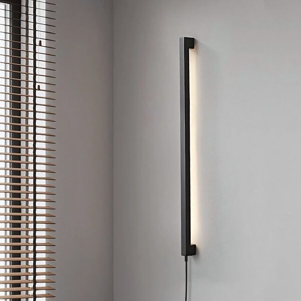 Toolight Toolight, LED nástěnné svítidlo 80cm, 12W, 3000K, LHJ063-W, černá matná, OSW-60032