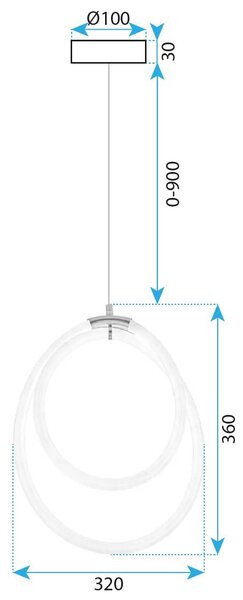 Toolight Designové LED osvětlení Circle-4 Double G021-CP zlaté