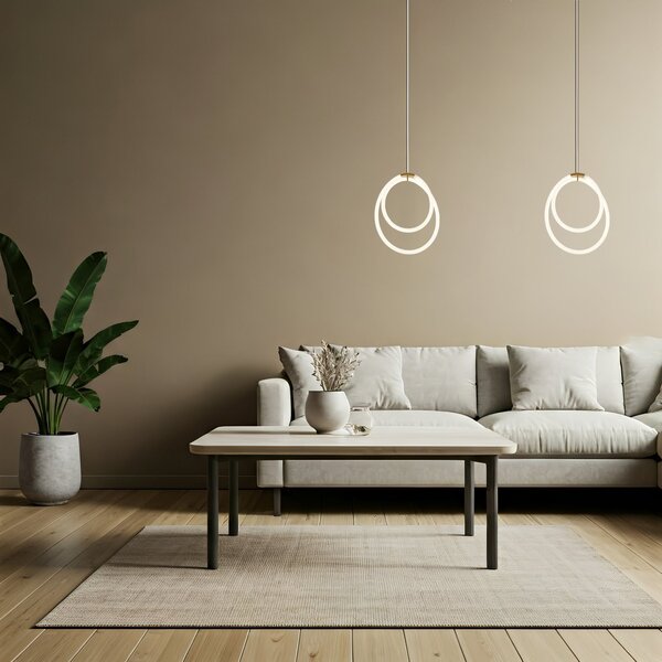 Toolight Designové LED osvětlení Circle-4 Double G021-CP zlaté
