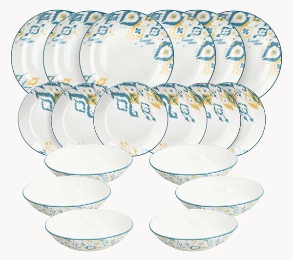 Sada porcelánového nádobí Moon, pro 6 osob, 18 dílů