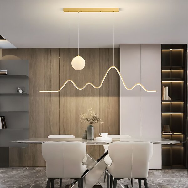 Toolight Toolight, LED závěsné osvětlení 120cm, 36W, 3000K, LHJ034-CP, zlatá matná, OSW-60021