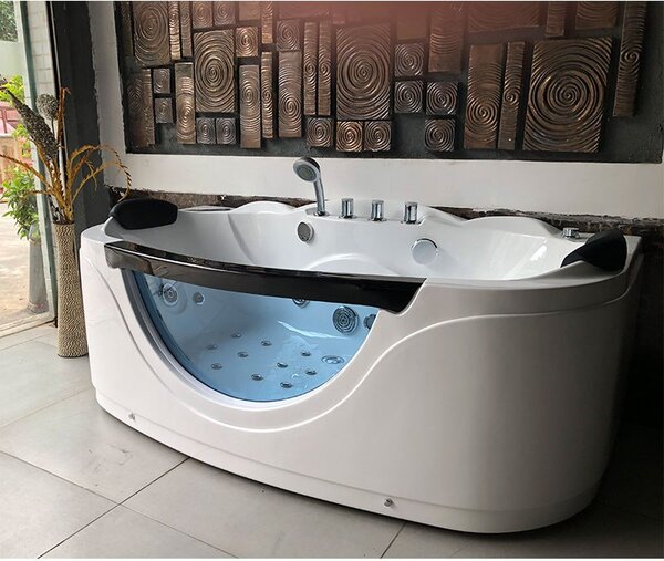 BPS-koupelny Hydromasážní vana HYD-PA924 160x88 s ohřevem vody