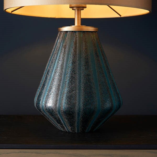Endon 93059 - Stolní lampa ALYSSIA 1xE27/10W/230V zlatá/modrá