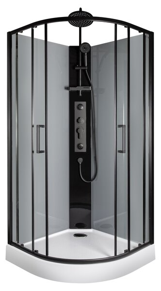 Novoterm Hydromasážní box NV-Wega 90x90 černý