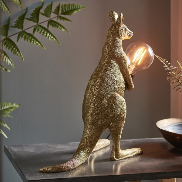 Endon 95075 - Stolní lampa KANGAROO 1xE27/10W/230V zlatá