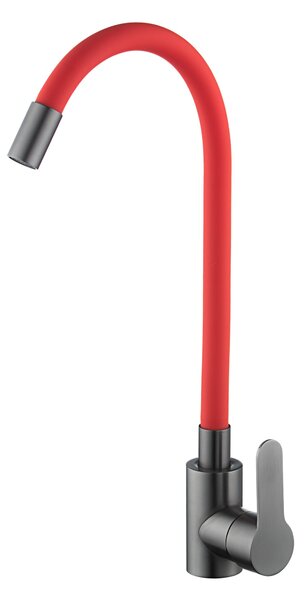 Velazo Dřezová baterie s flexibilním raménkem - VE-8105BR, červená/grafit