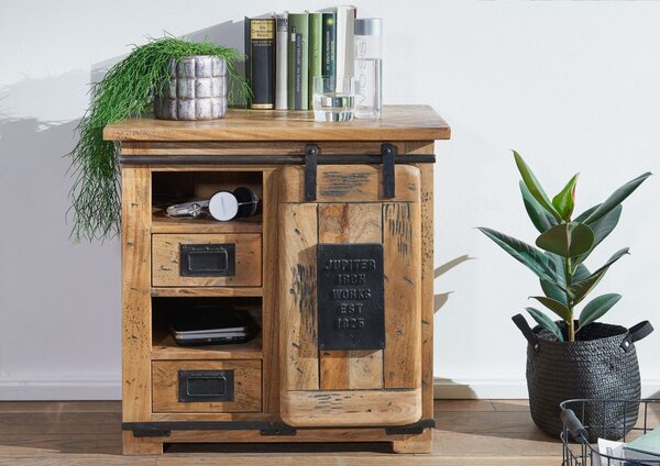 IRON Komoda 70x70 cm, mango, přírodní