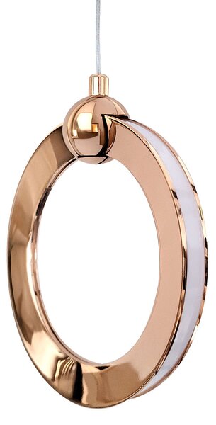Toolight Toolight, LED závěsné svítidlo 17x19cm, 10W, 3000K, LHJ101-1CP, růžové zlato, OSW-60046