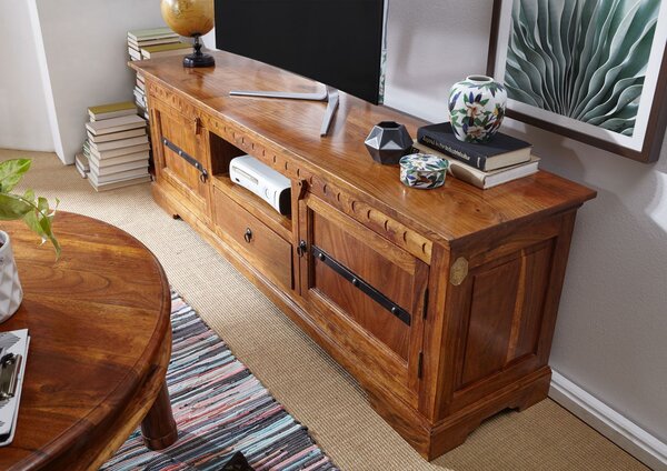 CAMBRIDGE HONEY TV stolek 170x55 cm, akácie