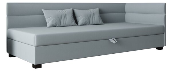 Jednolůžková čalouněná postel 90x195 NALINDA PLUS 1 - modrošedá