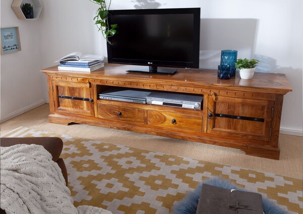 CAMBRIDGE HONEY TV stolek 200x55 cm, akácie