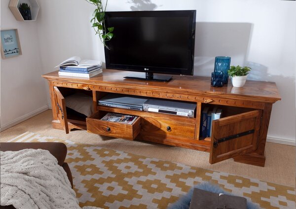 CAMBRIDGE HONEY TV stolek 200x55 cm, akácie