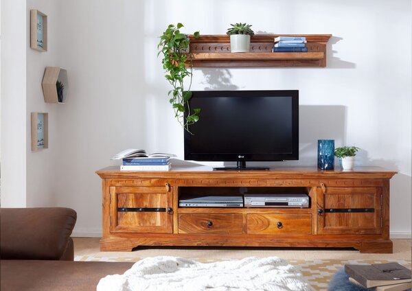 CAMBRIDGE HONEY TV stolek 200x55 cm, akácie