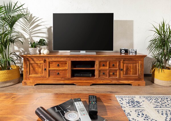 CAMBRIDGE HONEY TV stolek 220x55 cm, akácie
