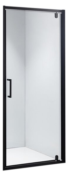 BPS-koupelny Sprchové dveře HYD-ZOB 80 černá/transparent pro instalaci do niky - bez vaničky