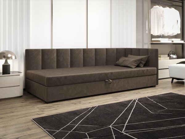 Jednolůžková postel 120x195 MANKA PLUS 2 - tmavě hnědá