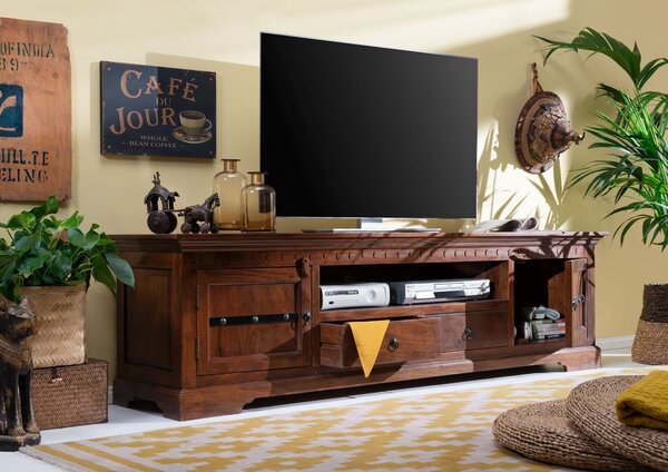 CAMBRIDGE TV stolek 200x55 cm, akácie