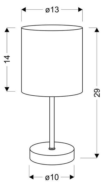 Moderní stolní lampa EMILY - 1xE14, 40W, chromovaná / krémová