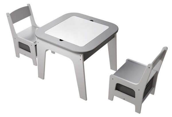 Dětský stůl a židle 3v1 s deskou pro stavebnice typu LEGO®
