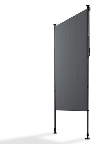 Svislá markýza na balkon 120 x 228-316 cm, UV ochrana, šedá