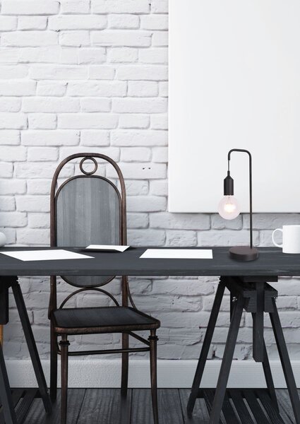 Stolní lampa LAREN - 1xE27, 40W, černá