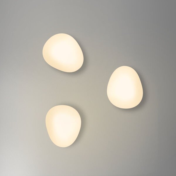 Nástěnné osvětlení v japandi stylu STONES - 1xE27, 40W, 20cm, černé / bílé