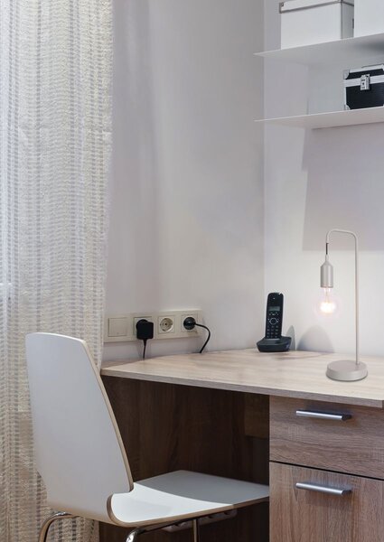 Stolní lampa LAREN - 1xE27, 40W, šedá