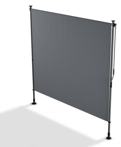Svislá markýza na balkon 200 x 228-316 cm, UV ochrana, šedá