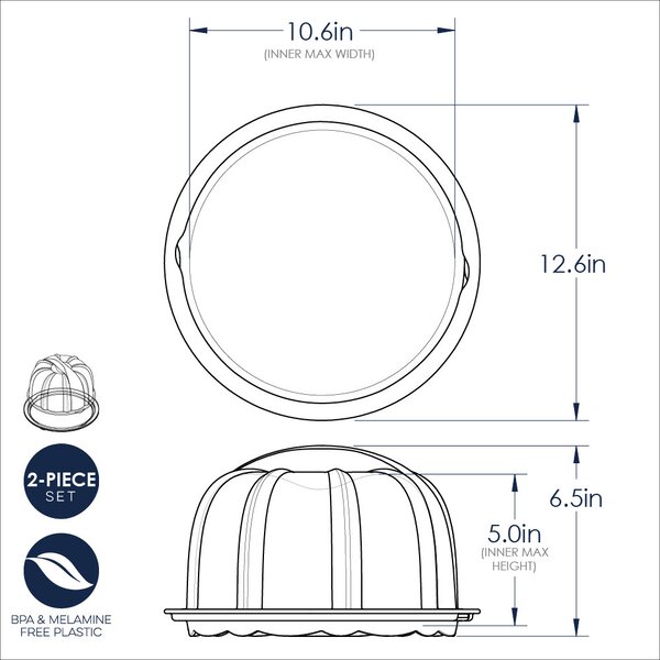 Přenosný box na bábovku Nordic Ware 28 cm | prémiové cukrářské náčiní 50001