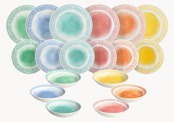 Sada porcelánového nádobí Madison Sorbetto, pro 6 osob, 18 dílů