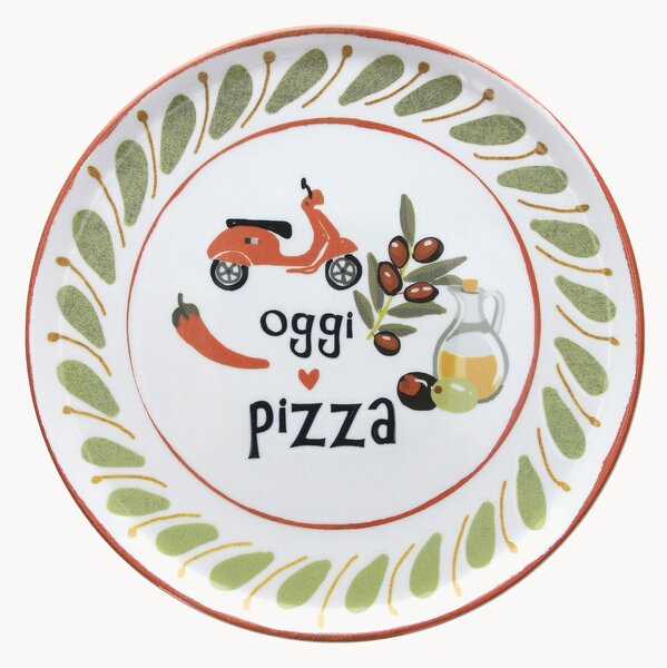 Sada kulatých talířů na pizzu Cinzia Oggi Pizza, 6 dílů