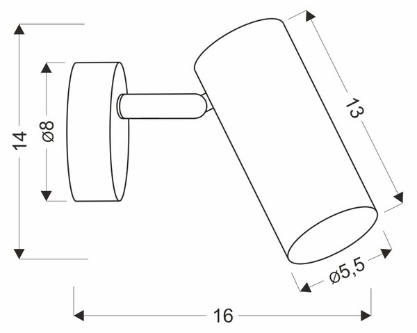 Nástěnné bodové svítidlo COLLY - 1xGU10, 15W, bílé