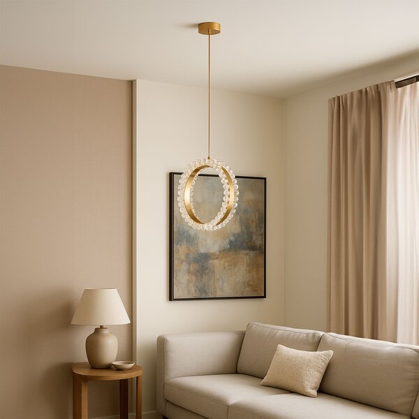 Toolight Toolight, závěsné LED osvětlení 20cm, 14W, 3000K, LHJ098-CP, zlatá, OSW-60043