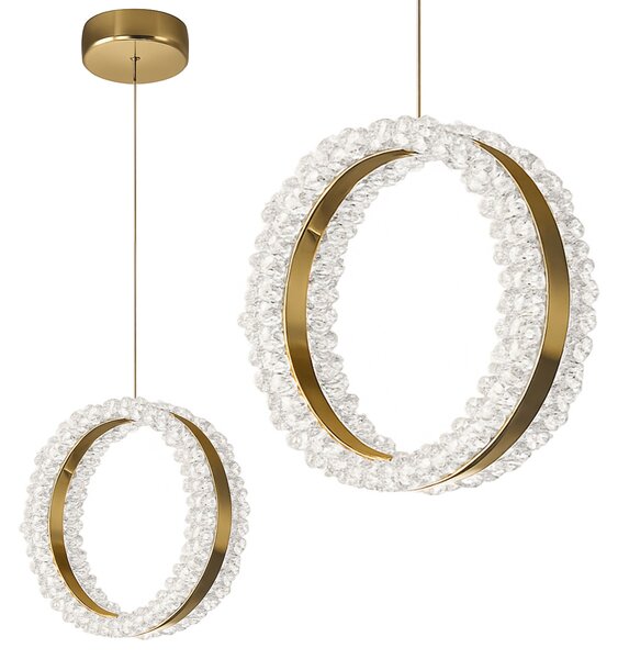 Toolight Toolight, závěsné LED osvětlení 20cm, 14W, 3000K, LHJ098-CP, zlatá, OSW-60043