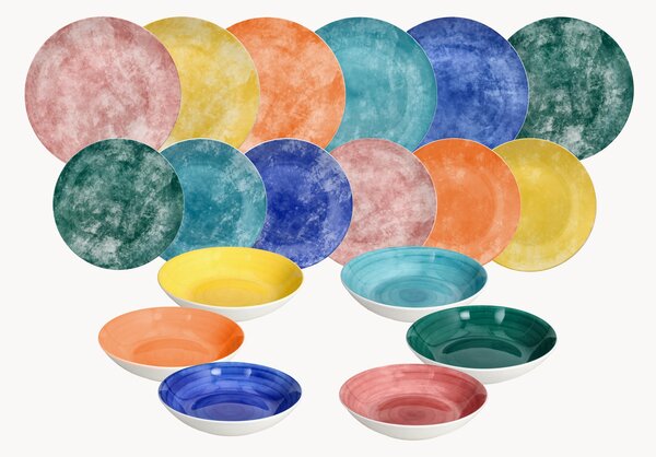 Sada porcelánového nádobí Madison Fiesta, pro 6 osob, 18 dílů