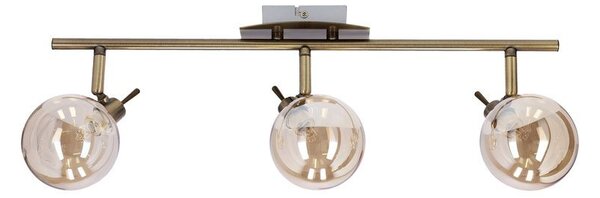 Stropní bodové svítidlo LENTINI - 3xG9, 40W, patina / jantarové