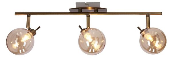Stropní bodové svítidlo LENTINI - 3xG9, 40W, patina / jantarové