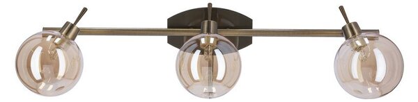 Stropní bodové svítidlo LENTINI - 3xG9, 40W, patina / jantarové