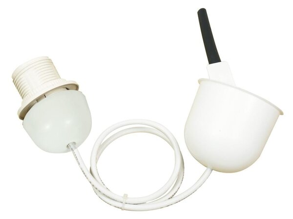 Plastový závěs se stropní krytkou FILODE - 1xE27, 60W, bílý