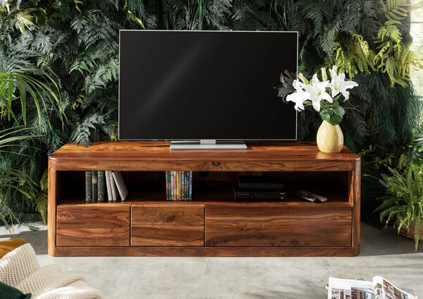 MONTREAL TV stolek 190x60 cm, hnědá, palisandr